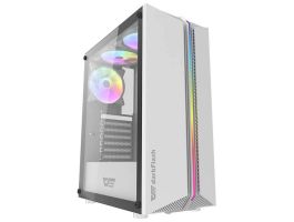 Darkflash DK151 LED-es számítógépház + 3 RGB ventilátor (fehér) (DK151 WHITE)